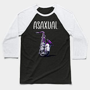 Asaxual Funny Asexual Flag Saxophone Ace Baseball T-Shirt